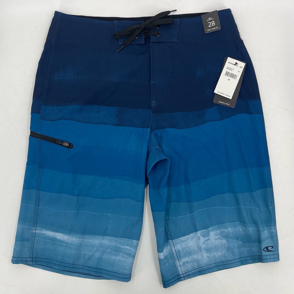 O'Neill Brisbane Swim Trunks Boardshorts Full‎ Length Blue Men's Size 28 NWT New